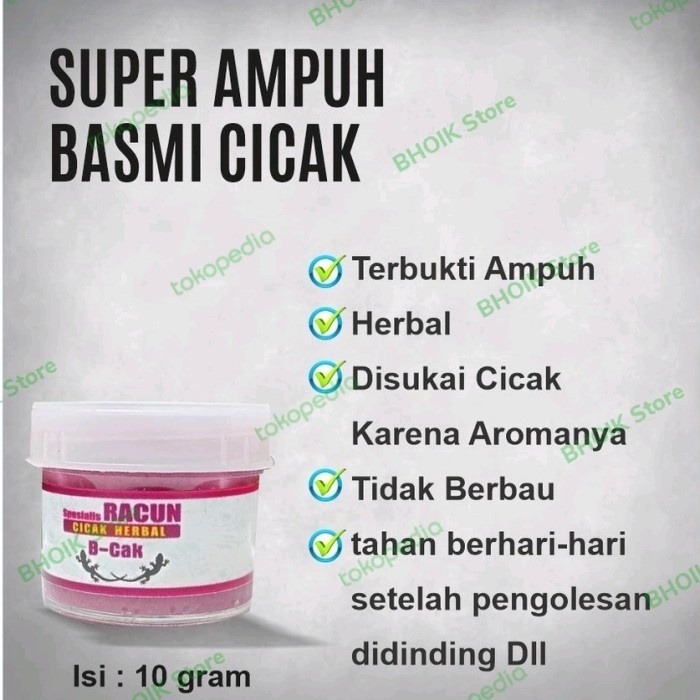 RACUN CICAK B-CAK 10gr - 15gr Sangat Ampuh Basmi Cicak q 15 gr 15g