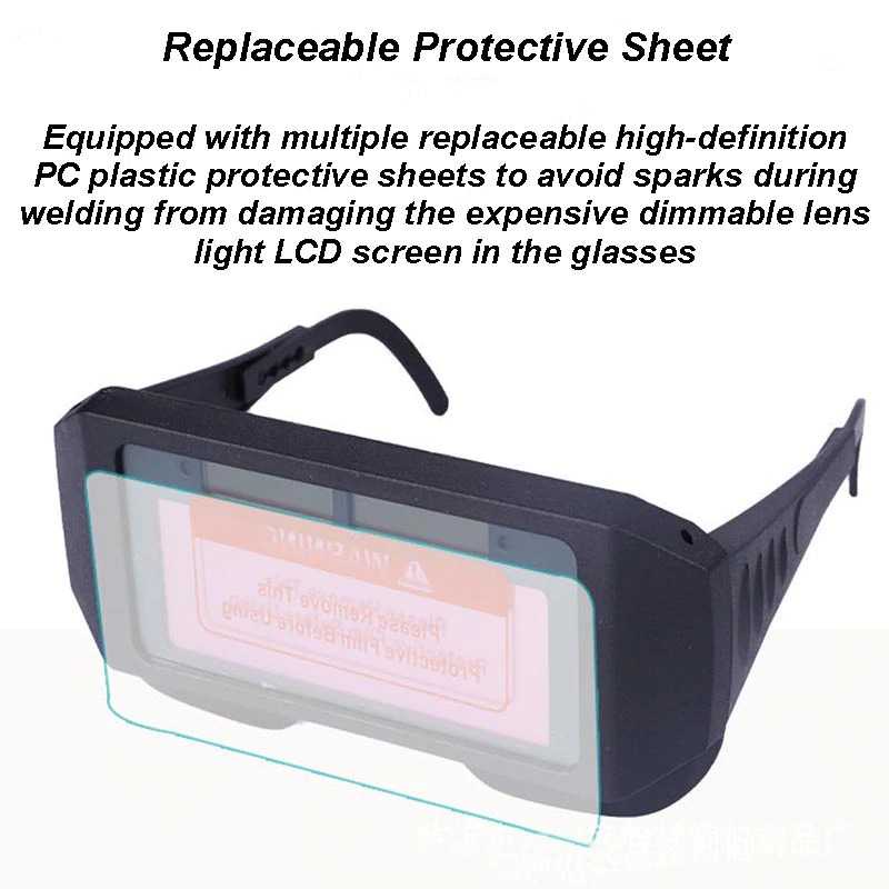 Kacamata Las Otomatis Auto Darkening Soldering Googles / Kacamata Las Bor Listrik Otomatis Gelap Terang Hitam Bening Anti Uv Radiasi Silau Auto Dark Darkening Kdk Digital Dual Glass Gaya Safety Keren Buka Tutup Pria Bagus / Kacamata Pelindung Las Listrik