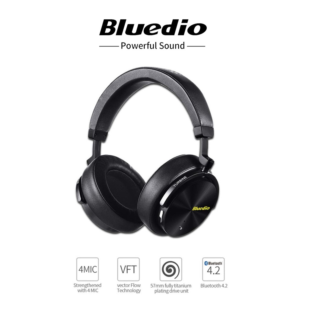 Bluedio Turbine T5 Wireless Bluetooth Headphone Garansi Resmi | Shopee