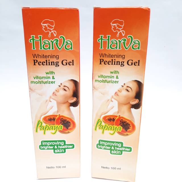 Harva Whitening Peeling Gel pepaya dan bengkoang 100 ml