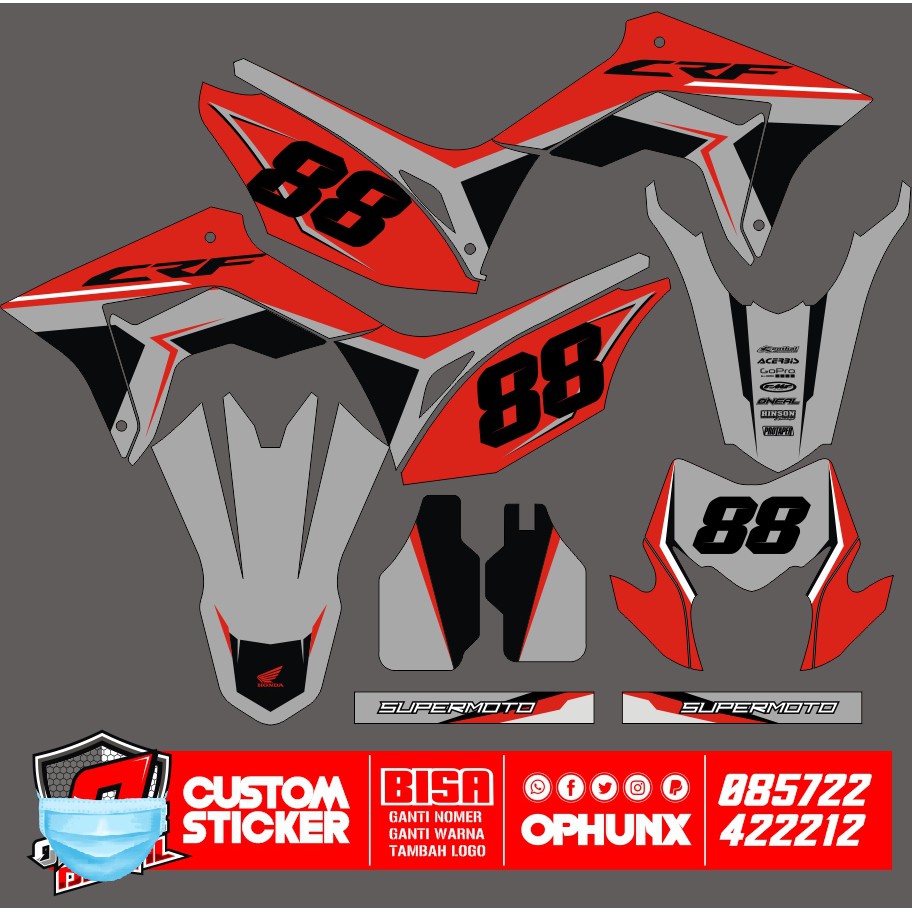 CRF STIKERCUSTOM FULL BODY DECAL STICKER STRIPING CRF