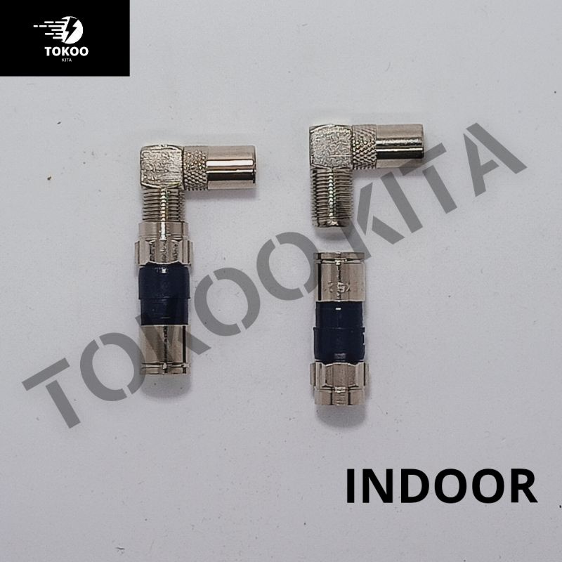 JACK ANTENA TV L MALE + CONNECTOR BELDEN RG 6 BESI ANTI KARAT