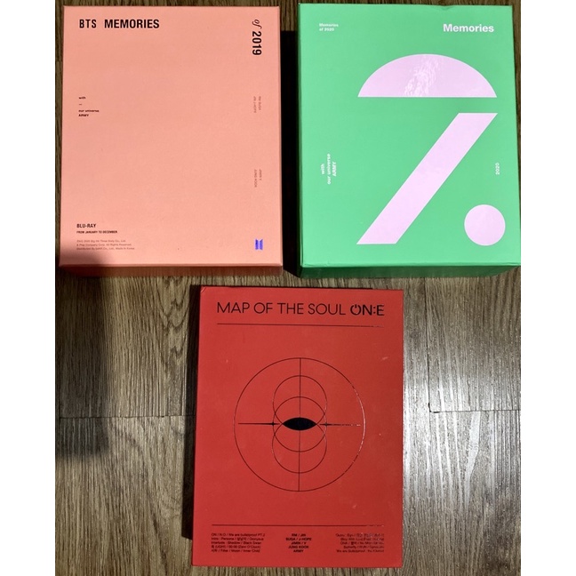 BTS DVD/ALBUM/BLU-RAY, BTS MEMORIES OF 2019 BLURAY, BTS MEMORIES OF 2020 BLURAY, BTS MAPS OF THE SEO