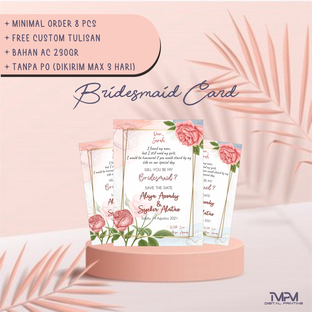 

BRIDESMAID CARD CUSTOM