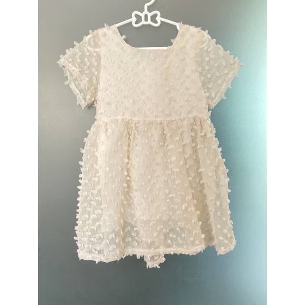 preloved dress pesta anak warna krem
