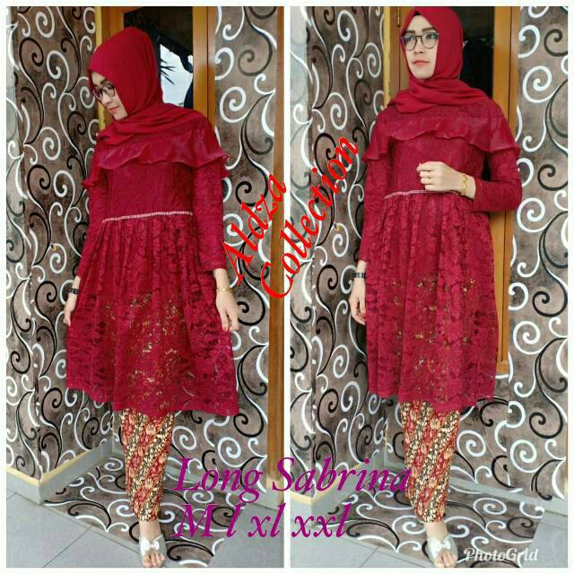 kebaya brukat model tunik sabrina