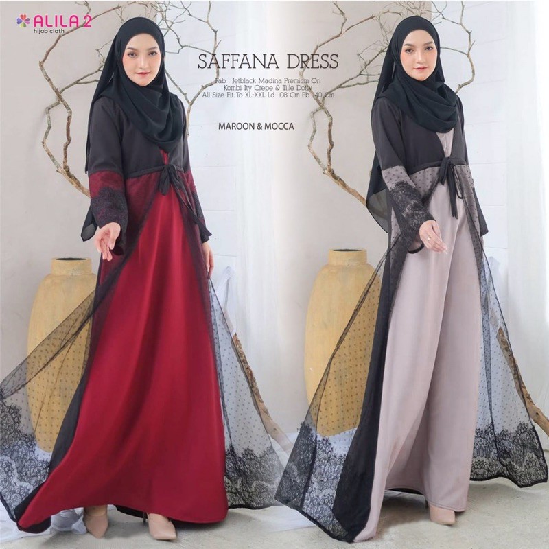 SAFANA DRESS/ GAMIS PESTA/ GAMIS TILE/ DRESS PREMIUM/ GAMIS PEMIUM/ DRESS MUSLIM