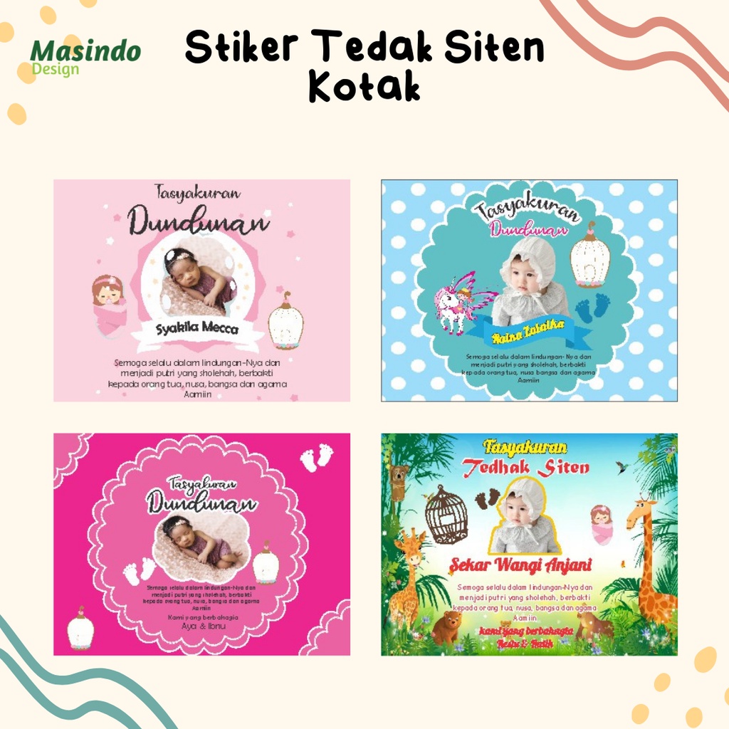 Stiker Tedak Siten | Stiker Aqiqah