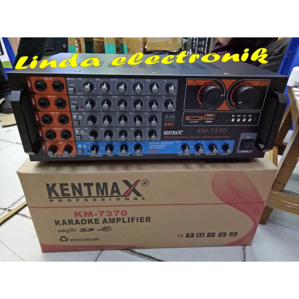 Amplifier power kentmax km 7370 plus prosesor BBE
