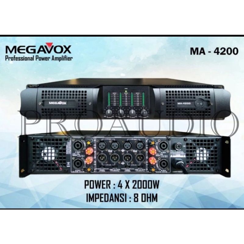 POWER AMPLIFIER MEGAVOX MA 4200 AMPLI MEGAVOX MA4200 ORIGINAL
