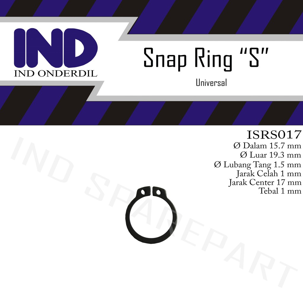 Snap Ring-Eksternal-External Retaining Circlip-Cir-Clip S-17 S 17 S17