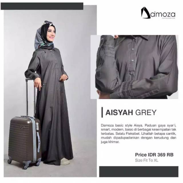 Damoza AISYAH Gamis damoza Busana muslimah Shopee Damoza AISYAH Gamis damoza Busana muslimah Shopee
