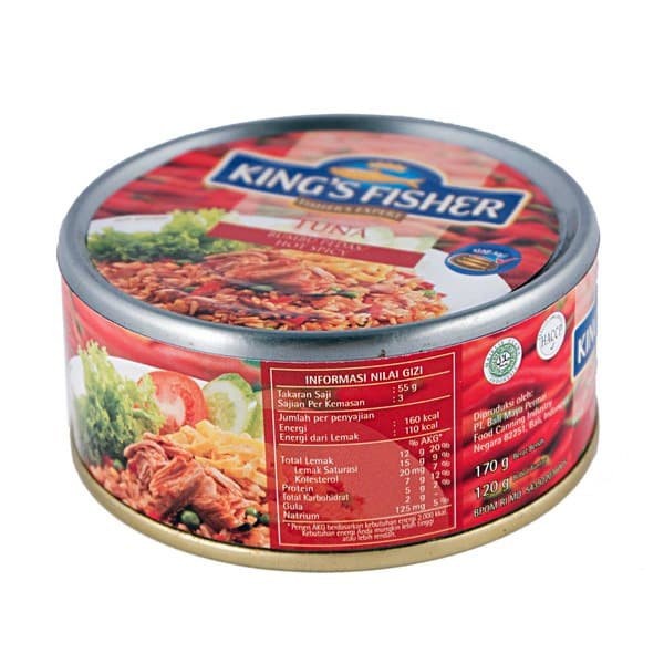 

sa2011aa King'S Fisher Tuna Canned Hot Spicy Daging Tuna Makanan Kaleng 170 G Xa20X1