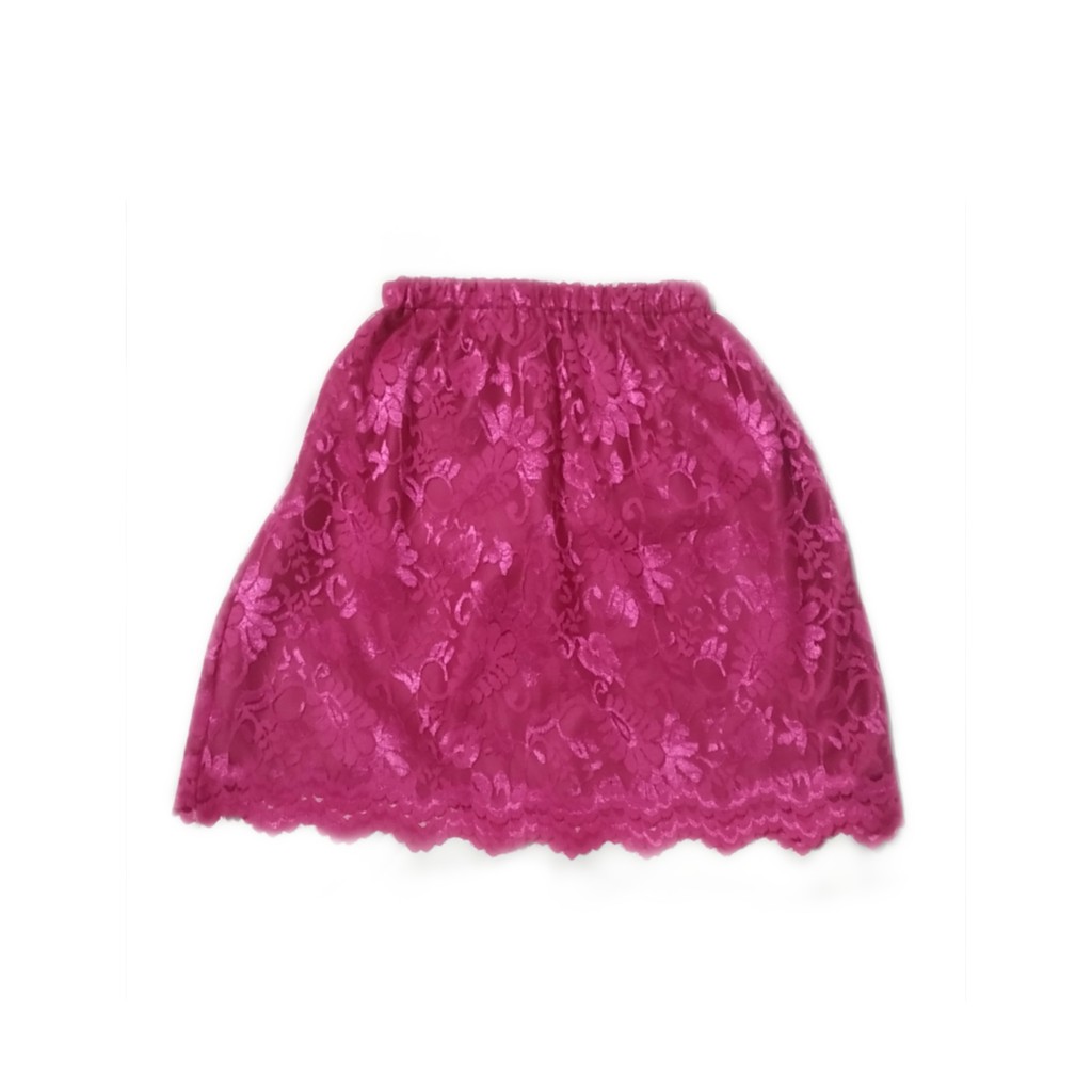 ROK BRUKAT MINI BROKAT SKIRT WARNA PINK FANTA