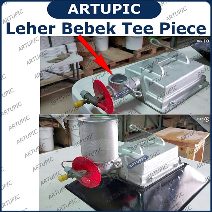 Leher Bebek Tee Te Piece Asli Gasolec S8 M8 Pipa Holder Saringan Filter Burner Sambungan Gasolec