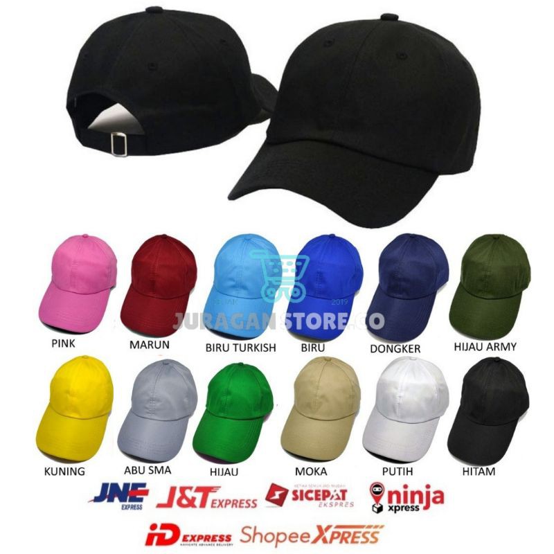 Topi Polos Baseball Pria Wanita Ukuran Dewasa