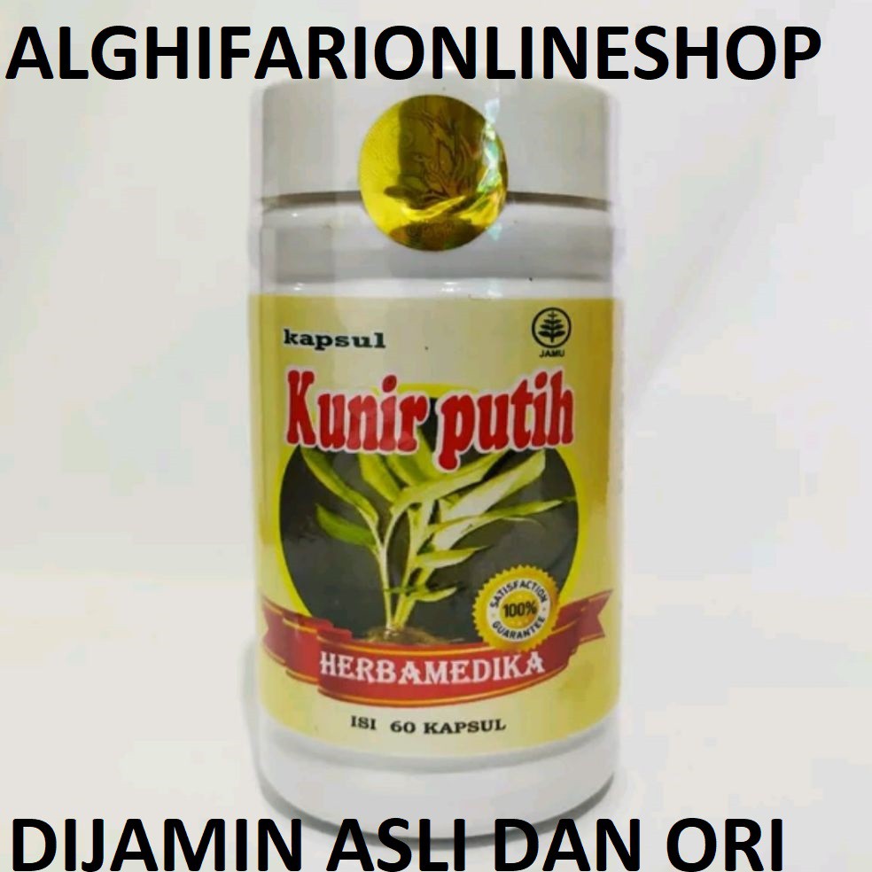 Kapsul Kunir Putih 60 kapsul HERBAMEDIKA HERBAL KESEHATAN DAYA TUBUH