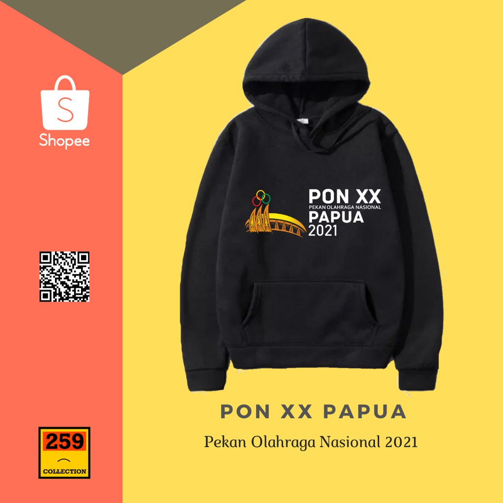 Jaket Hoodie Unisex PON XX PAPUA 2021 Murah & Berkualitas