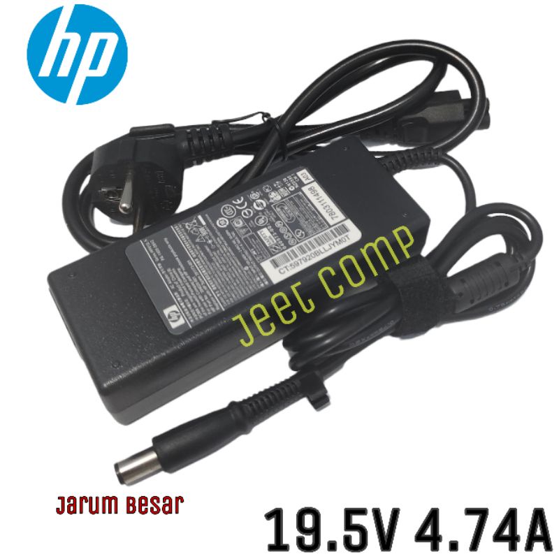 Adaptor HP Charger Laptop HP Elitebook 2540P 2560P 2570P 8440P 19.5V 4.74A Original