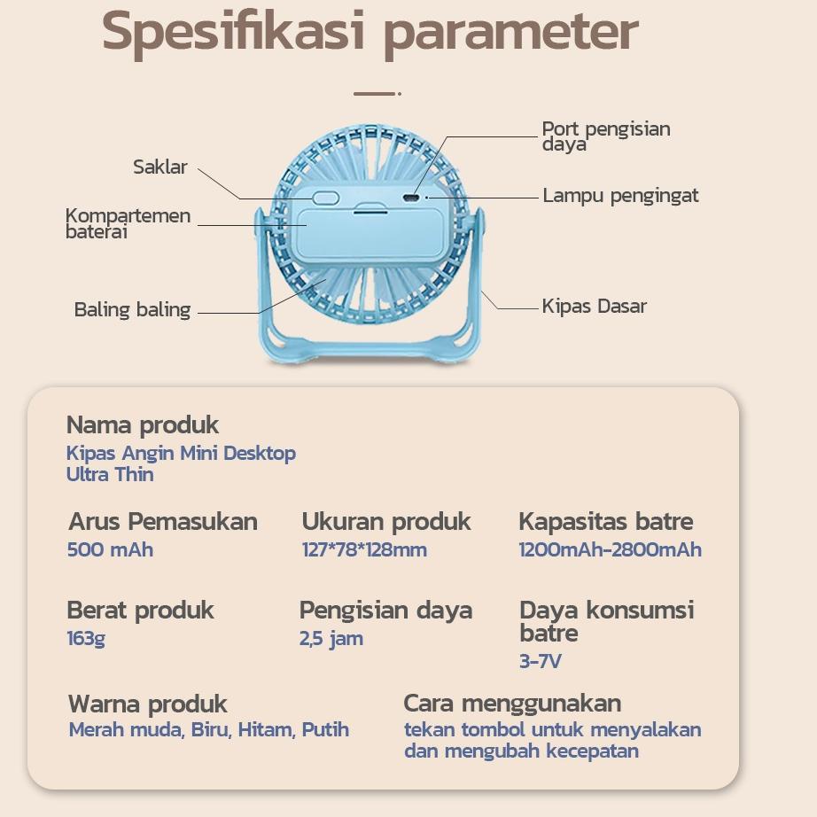 RECOMENDED Kadonio Kipas Mini USB untuk kipas angin meja keeja kipas angin kecil pelajar asrama camp