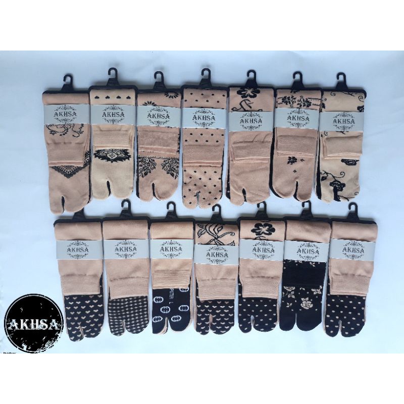 KAOS KAKI JEMPOL MOTIF BATIK/KAOS KAKI JEMPOL MUSLIMAH/KAOS KAKI JEMPOL MOTIF HENNA