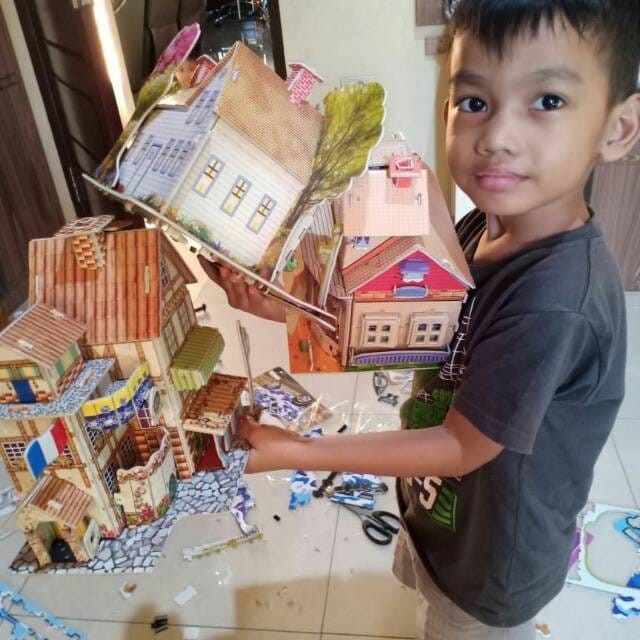 Puzzle 3D model DIY mainan edukatif ukuran besar