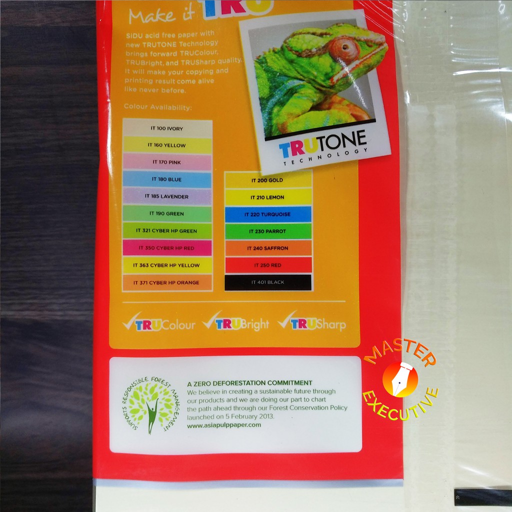 [Pak - 20 Lembar] Sinar Dunia Color Kertas A4 80 gsm Ivory - Kuning Gading IT 100