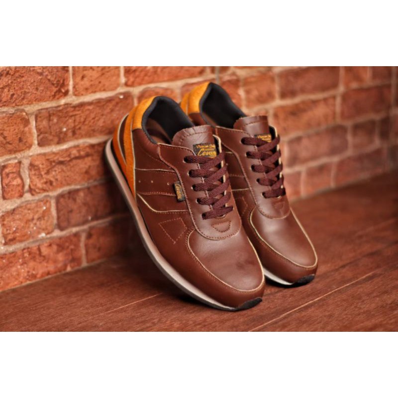 WOLF|100% KULIT ASLI SNEAKERS PRIA KASUAL SPORTY CEVANY JELLAL ORIGINAL CH1