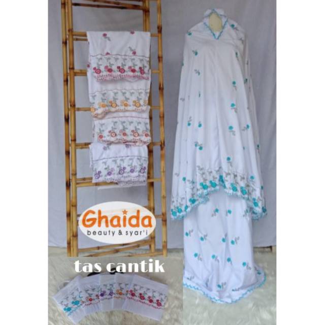 Mukena Potongan Dewasa Polino Bordir Kudusan