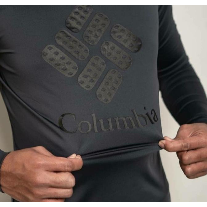 Columbia Baselayers Golf Grey Original - Baju Manset Golf Pria Branded