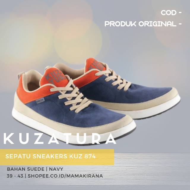 ORIGINAL SEPATU SNEAKERS PRIA KUZ.873 BAHAN SUEDE LACE UP