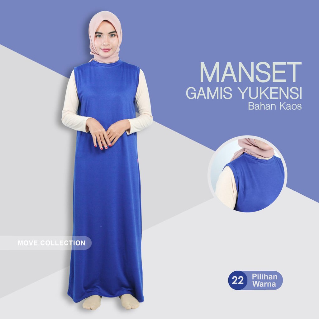 Manset Gamis Inner Dress tanpa lengan Yukensi buntung kutung