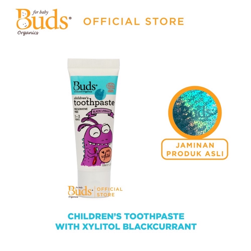 Buds Organics Toothpaste With Fluoride/Pasta Gigi Anak