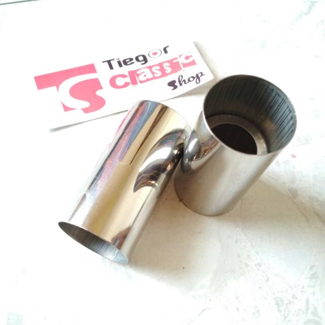 Selongsong Cover Chrome Shock breaker Depan Honda CB 100 Cb100 S90 s90z S110 Benly NOS