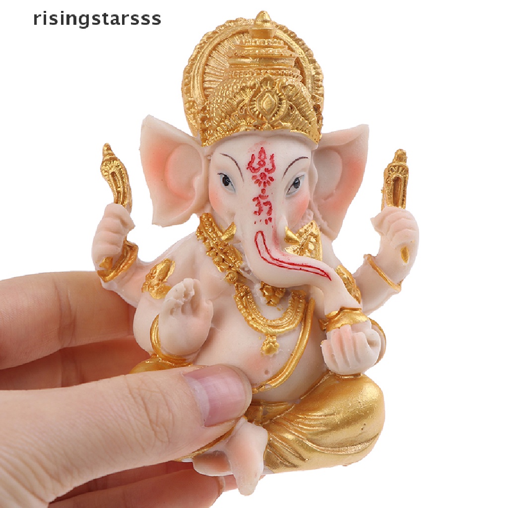 Ornamen Patung Gajah God Hindu Bahan Resin Untuk Desktop