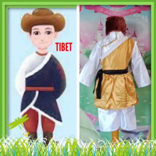 Baju Negara Tibet Boy/Kostum Negara Dewasa