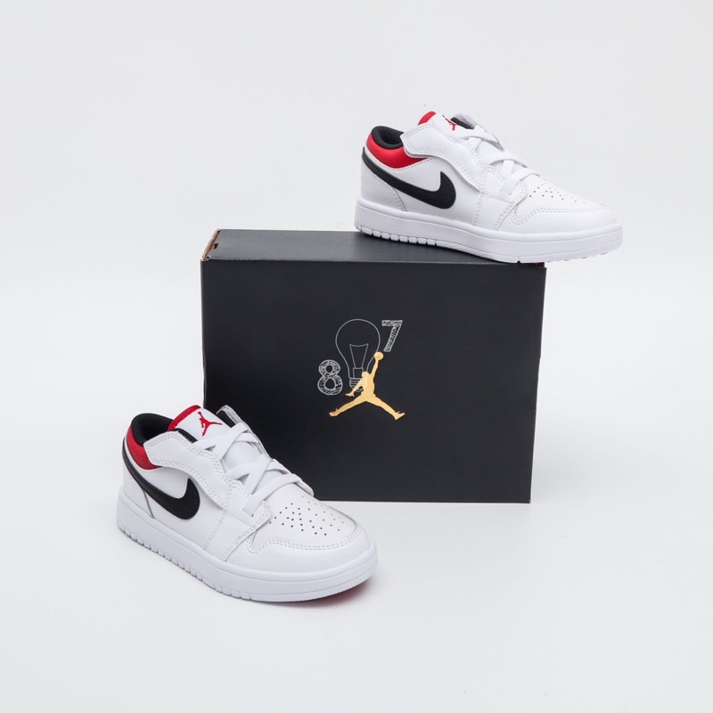 Air Jordan 1 Low White Gym Red Kids