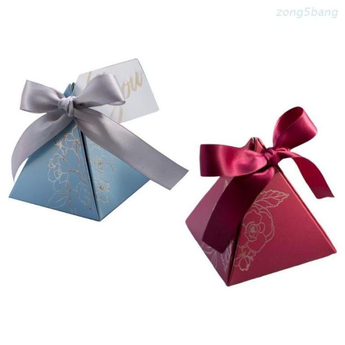 

ZONG TRIANGULAR PYRAMID GIFT BOX WEDDING FAVOR GIFT CANDY BOXES FGBV61352