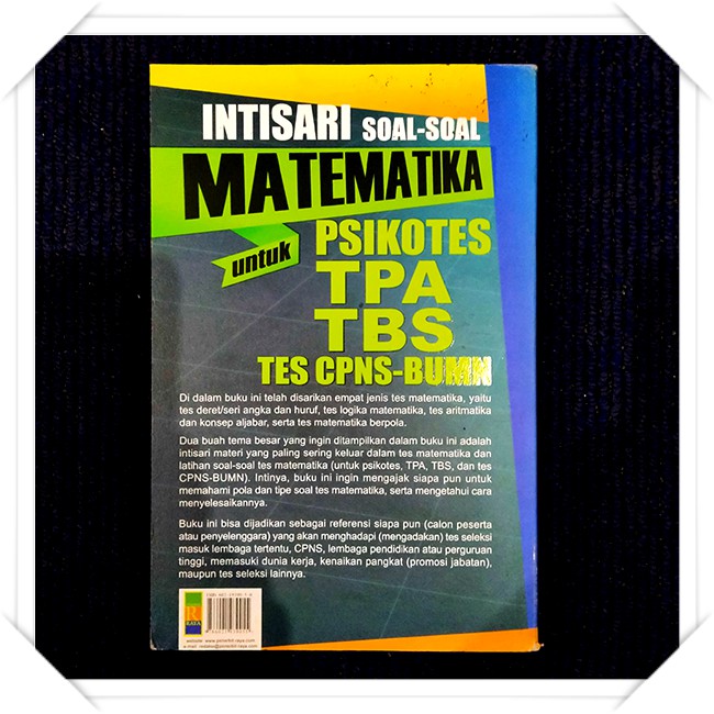 Buku Materi Soal Tes Intisari Soal Soal Matematika Untuk Psikotes Tpa Tbs Tes Cpns Bumn Shopee Indonesia
