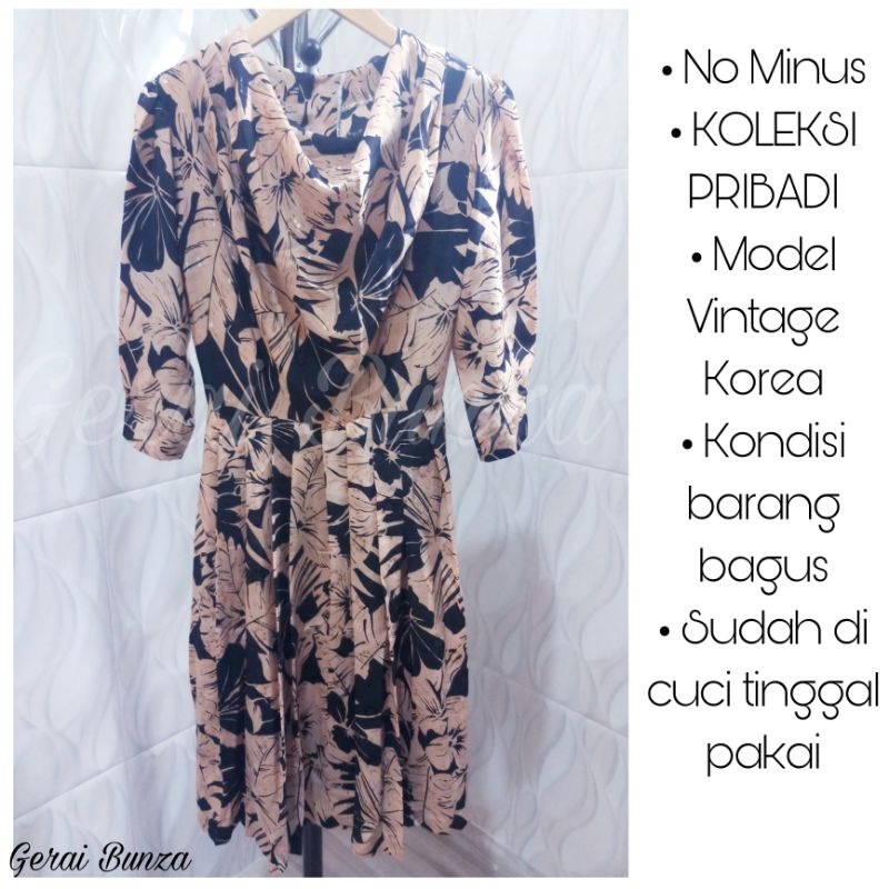 ThriftMidiDress/DressMidi/KoreanDress/VintageDress/VintageOldies/KoleksiPribadi/Preloved/BajuSecond/