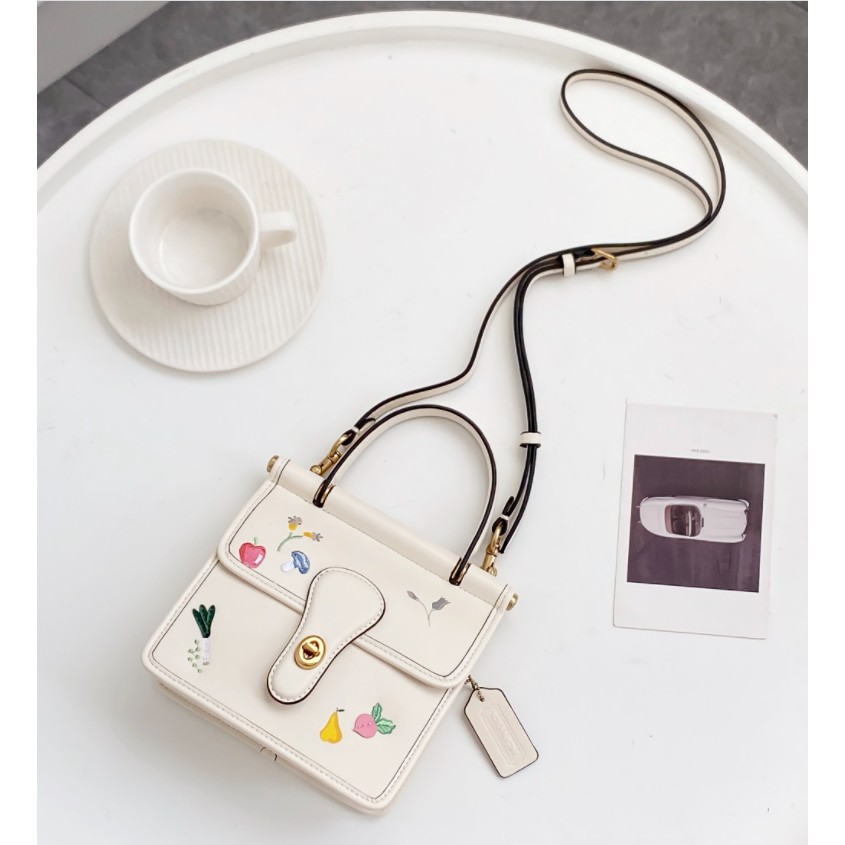 YSZJF   2750 WillisCoach Women's Bag Mini Retro Mailman Tote Bag Size: 18*17*9