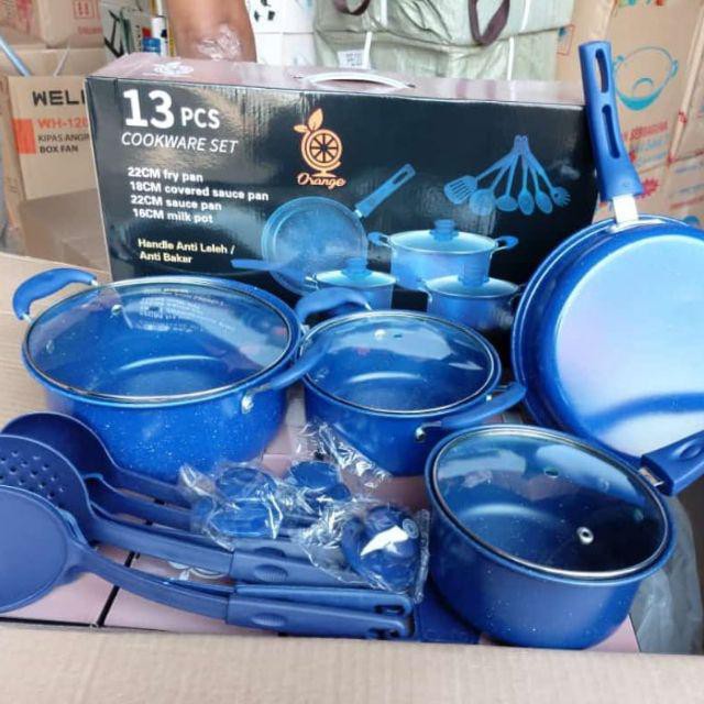 PANCI SET COOKWARE SET 13 PCS MARBLE KUAIDA
