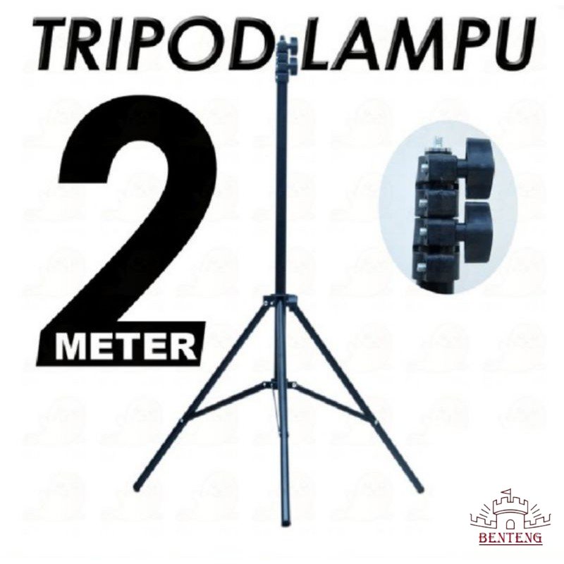 Tripod 2M - Tripod Ring Light Selfie Panjang 2 Meter - Tripod Vlogger 2 Meter
