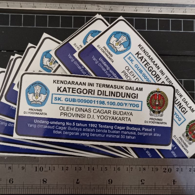

Stiker Cagar Budaya Kendaraan Dilindungi