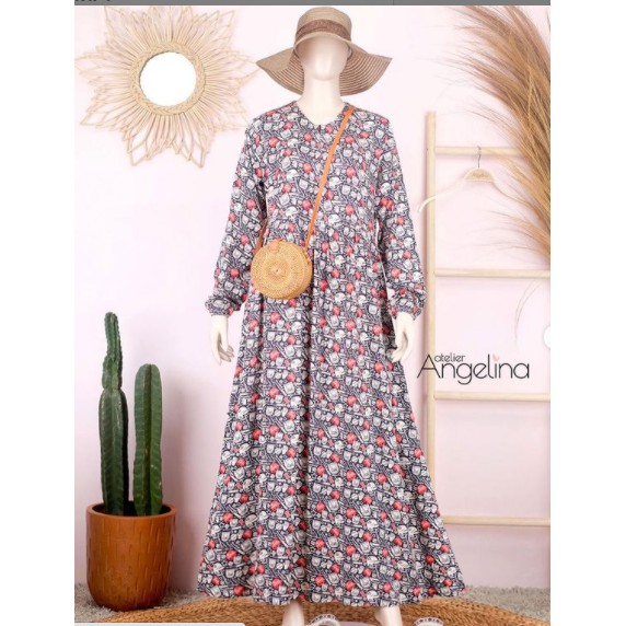 SARAH DRESS BASEBALL BLACK 2XL 3XL BY ATELIER ANGELINA AA