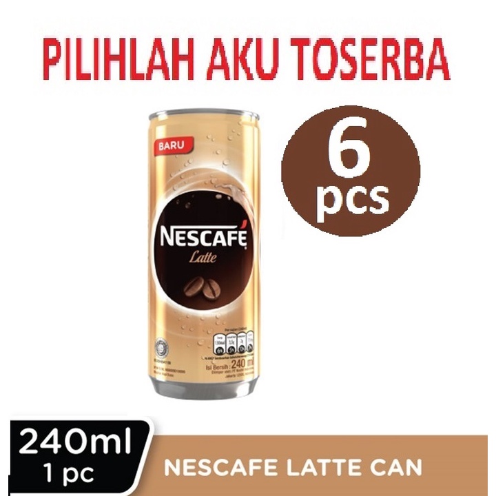 Kopi Nescafe Kaleng (Latte) / Nescafe Can - 240 ml (1 PAKET ISI 6 )