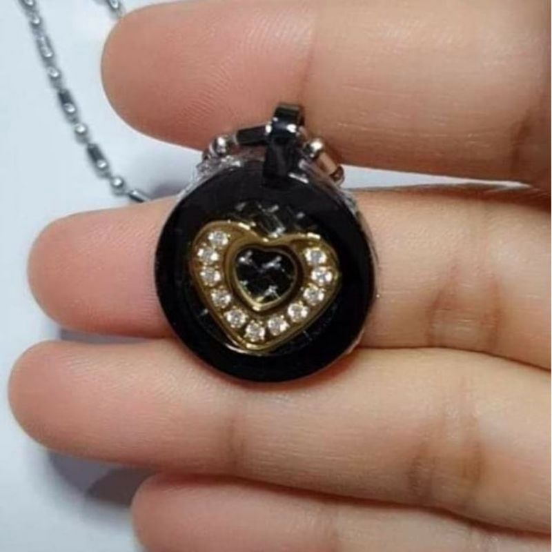 Pendant Aura Heart Black Diamond Mini ORI MCI