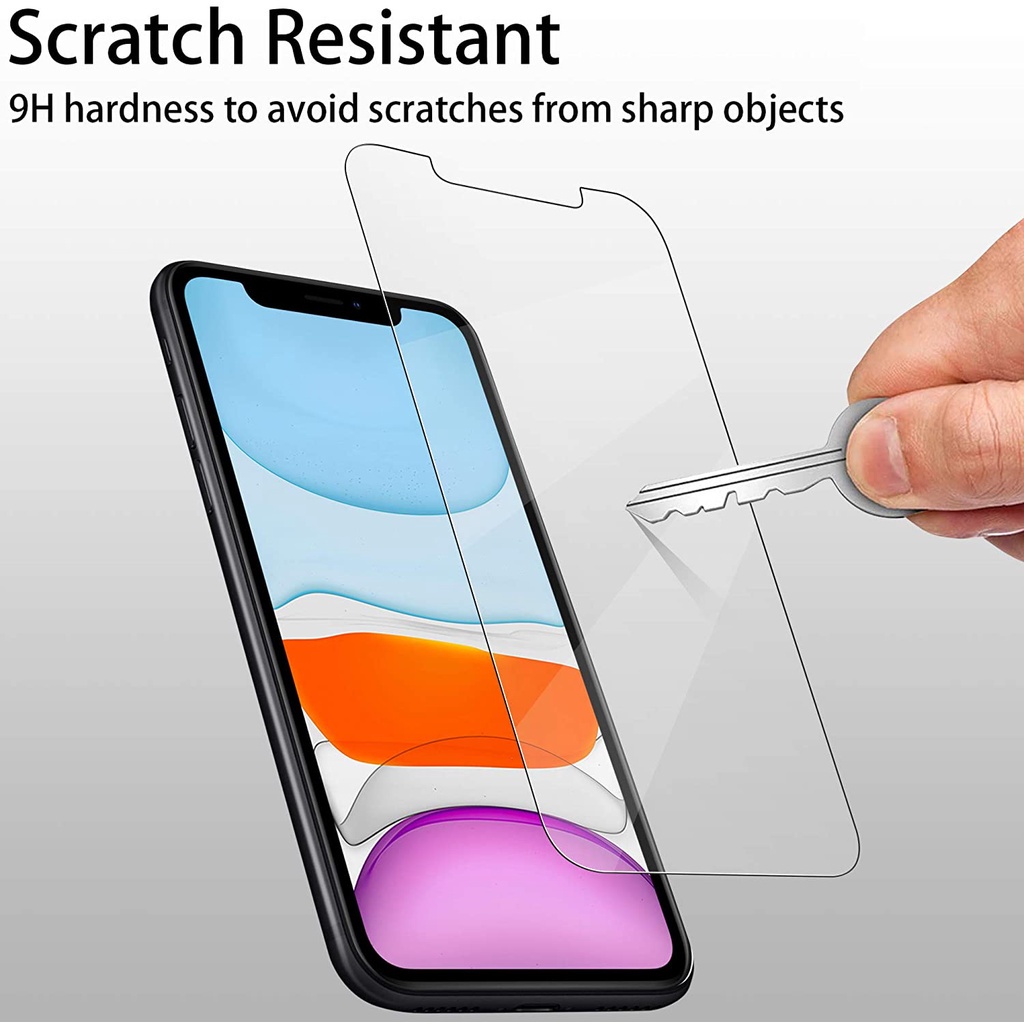 Pelindung Layar Tempered Glass 9h 2 In 1 Anti Pecah Untuk Compatible For iPhone Xr