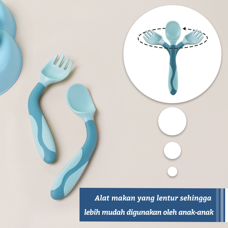 Letyeah &amp; Anantagt Piring Makan Anak Set Anti Selip/Piring mangkuk Balita Bayi Lucu Karakter/Feeding Set BPA Free