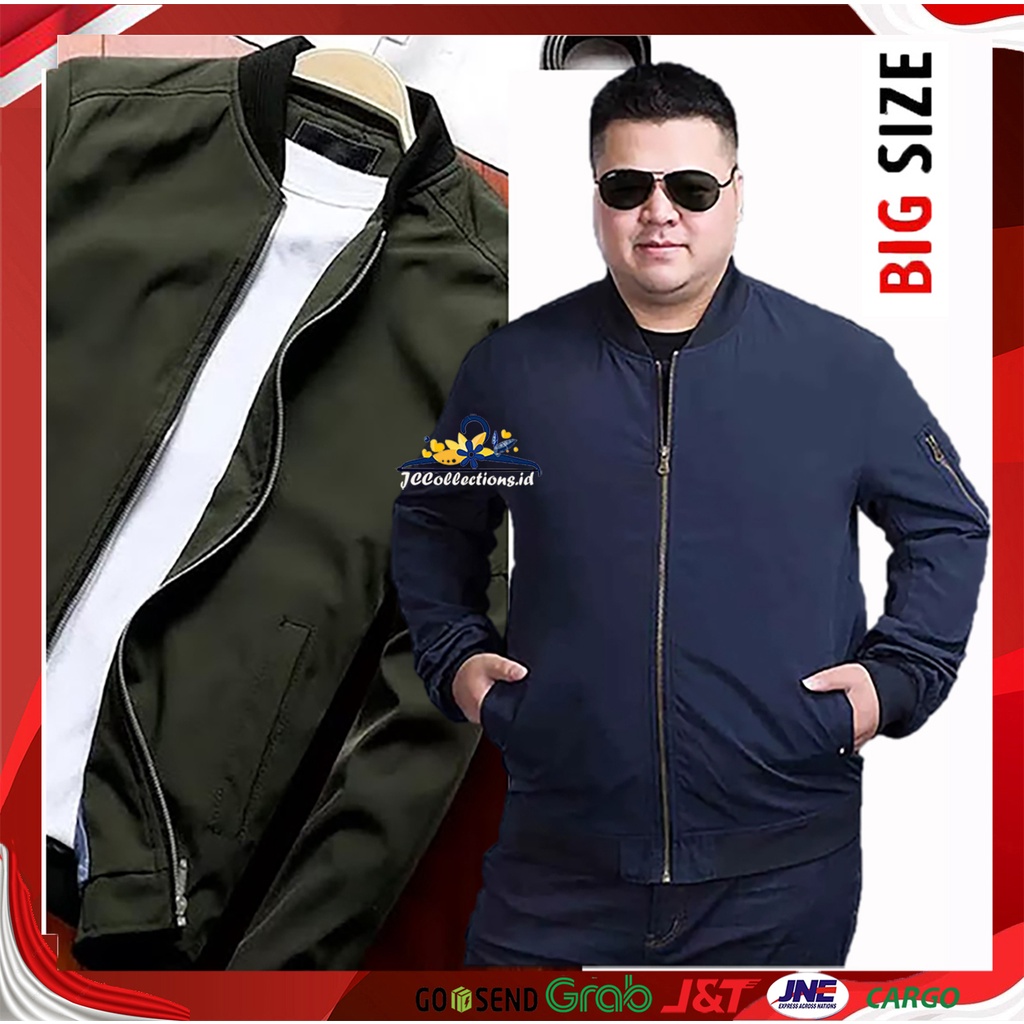 Jaket Bomber Pria Jumbo Big Size 2XL hingga 3XL - JCCollections